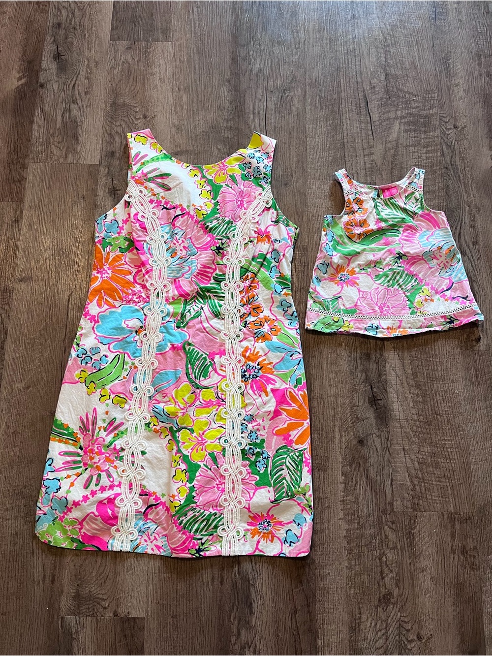 Lilly Pulitzer Bright Floral Pink Green Orange Dress